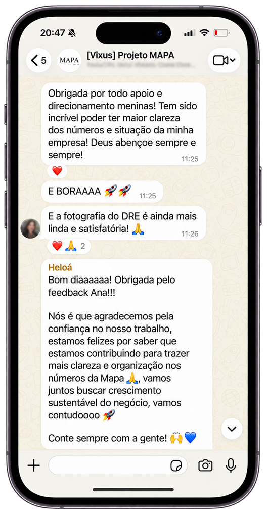 Depoimento de cliente Vixus 3